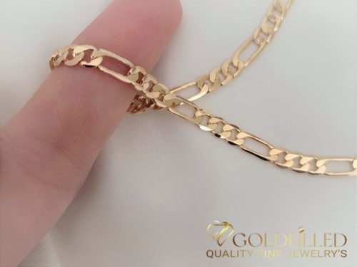 Antialergická pozlátená náhrdelník „Goldfilled“, dĺžka 45cm a šírka 5 mm, farba 18K