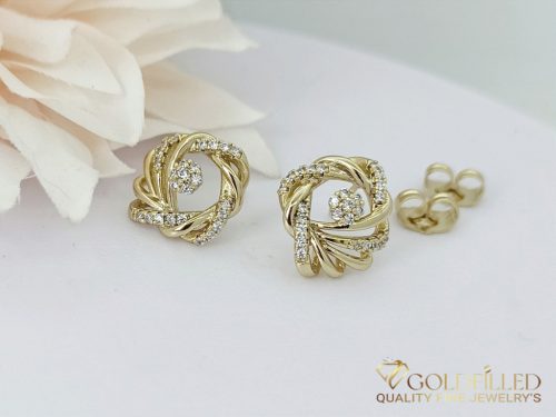 Goldfilled Antiallergén Náušnice 13mm 14K farba	