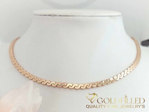 Antialergická pozlátená náhrdelník „Goldfilled“, dĺžka 50cm a šírka 4,2 mm, farba 18K