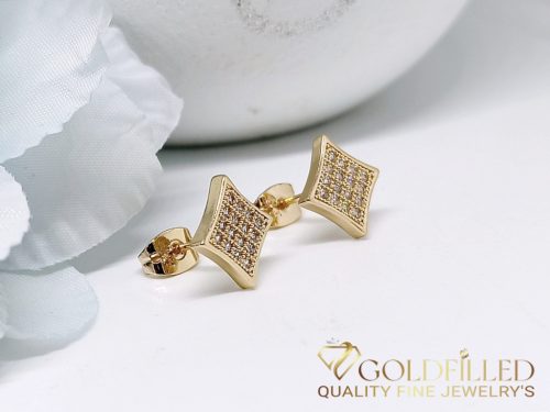 Goldfilled Antiallergén Náušnice 9mm 18K farba	